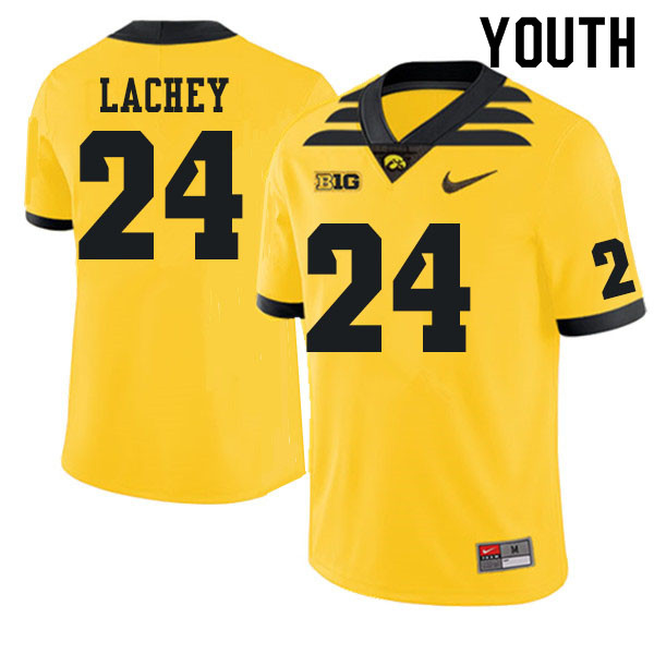 Youth #24 Luke Lachey Iowa Hawkeyes College Football Jerseys Sale-Gold